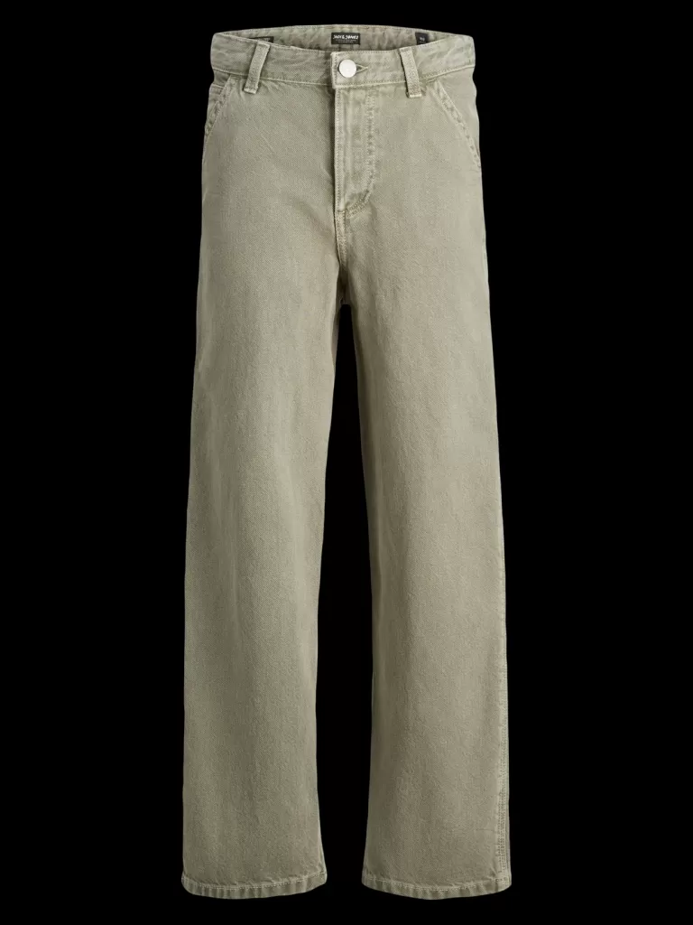 JACK & JONES Jeansy^JJIALEX JJCARPENTER AKM SN 140 JNR Jeansy o kroju baggy Junior Zielony
