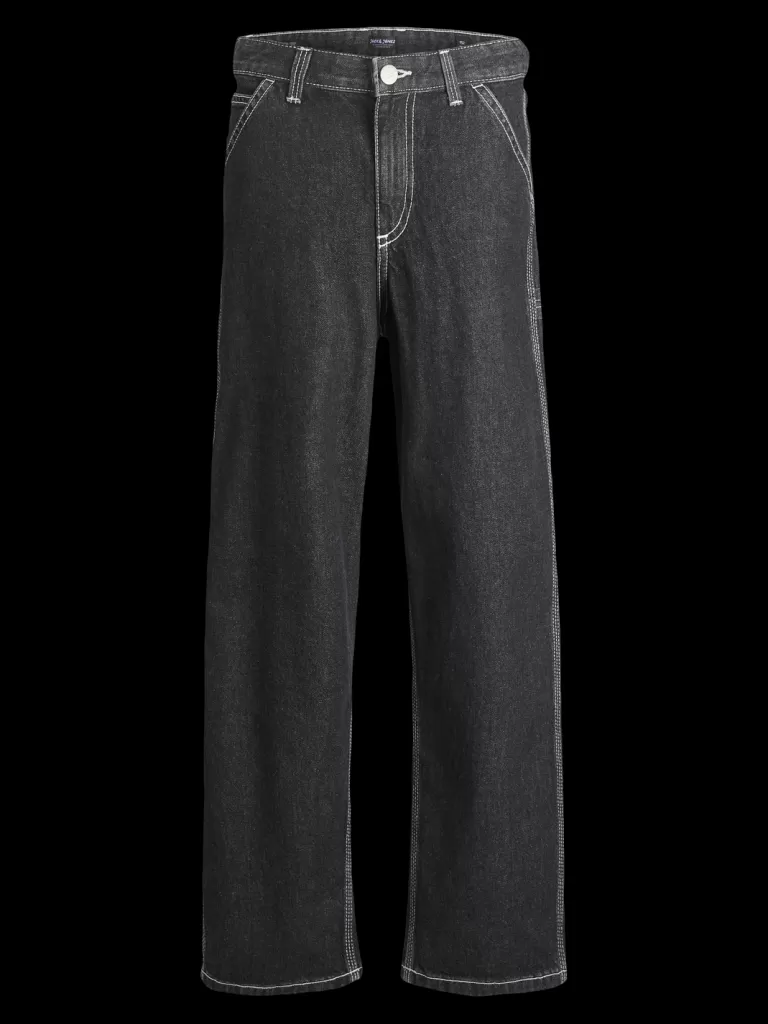JACK & JONES Jeansy^JJIALEX JJCARPENTER MF 056 SN JNR Jeansy o kroju baggy Junior Czarny