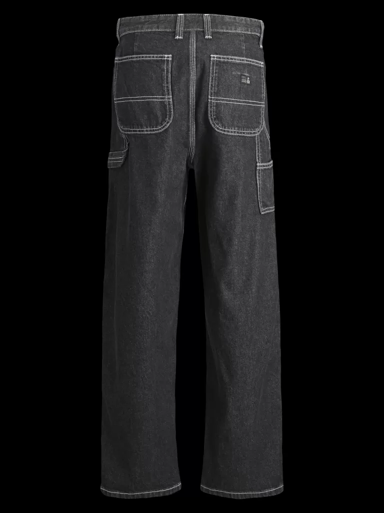JACK & JONES Jeansy^JJIALEX JJCARPENTER MF 056 SN JNR Jeansy o kroju baggy Junior Czarny