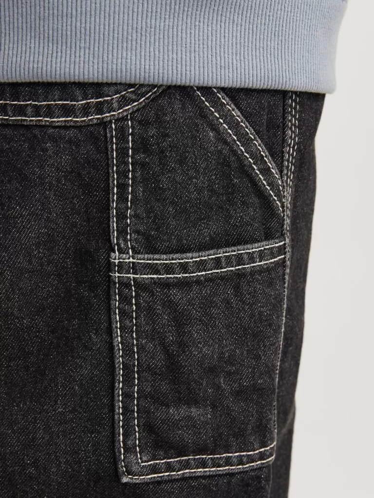JACK & JONES Jeansy^JJIALEX JJCARPENTER MF 056 SN JNR Jeansy o kroju baggy Junior Czarny