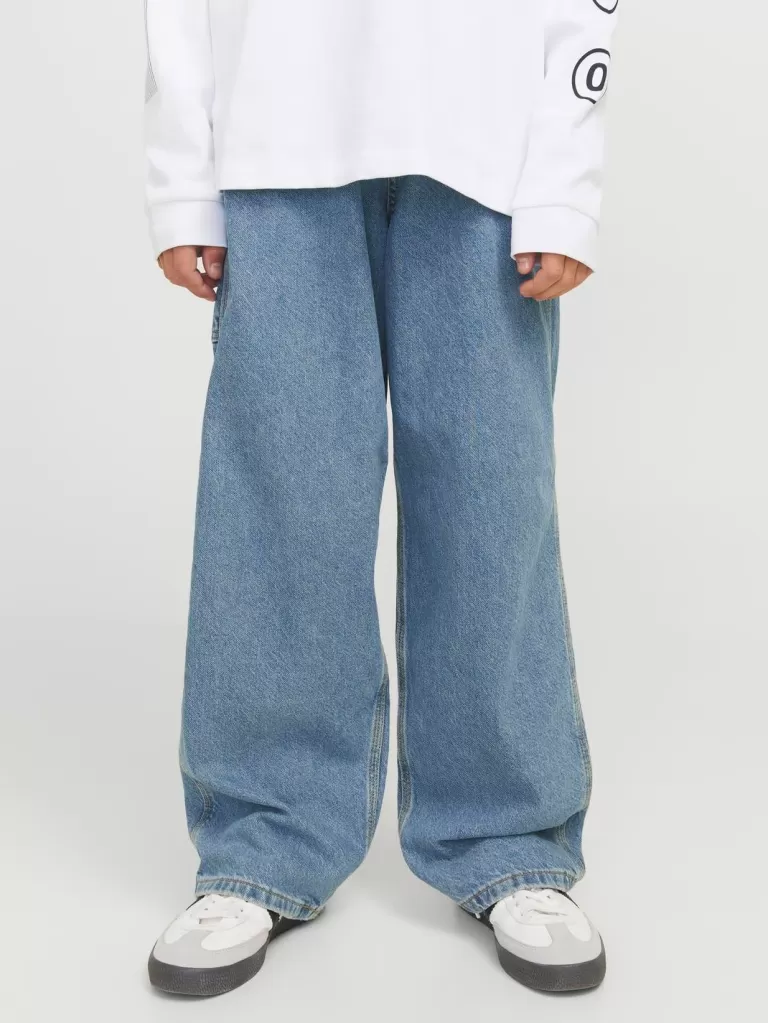 JACK & JONES Jeansy^JJIALEX JJCARPENTER SBD 841 LN JNR Jeansy o kroju baggy Junior Niebieski