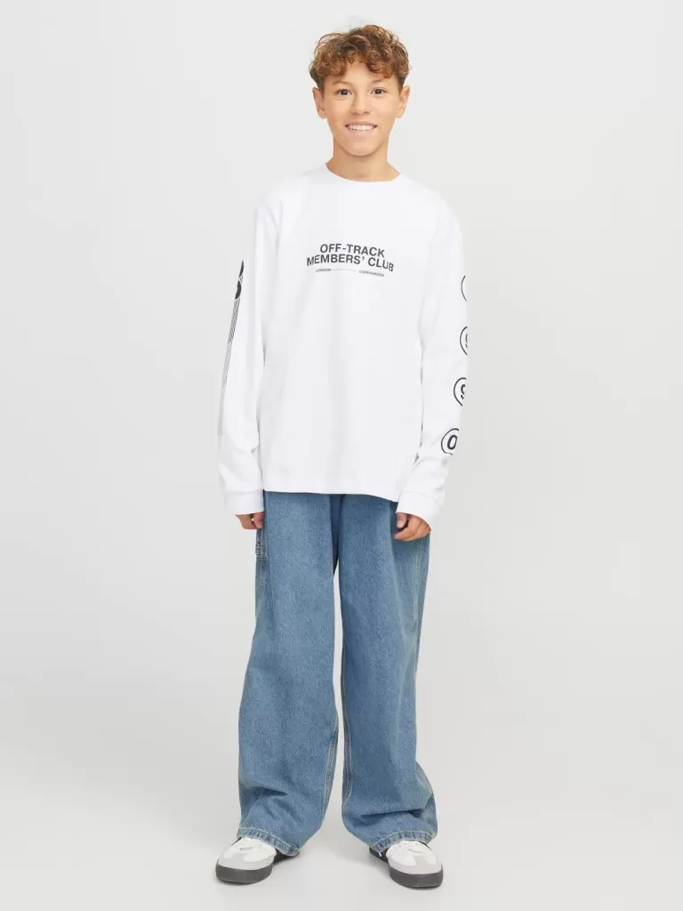 JACK & JONES Jeansy^JJIALEX JJCARPENTER SBD 841 LN JNR Jeansy o kroju baggy Junior Niebieski
