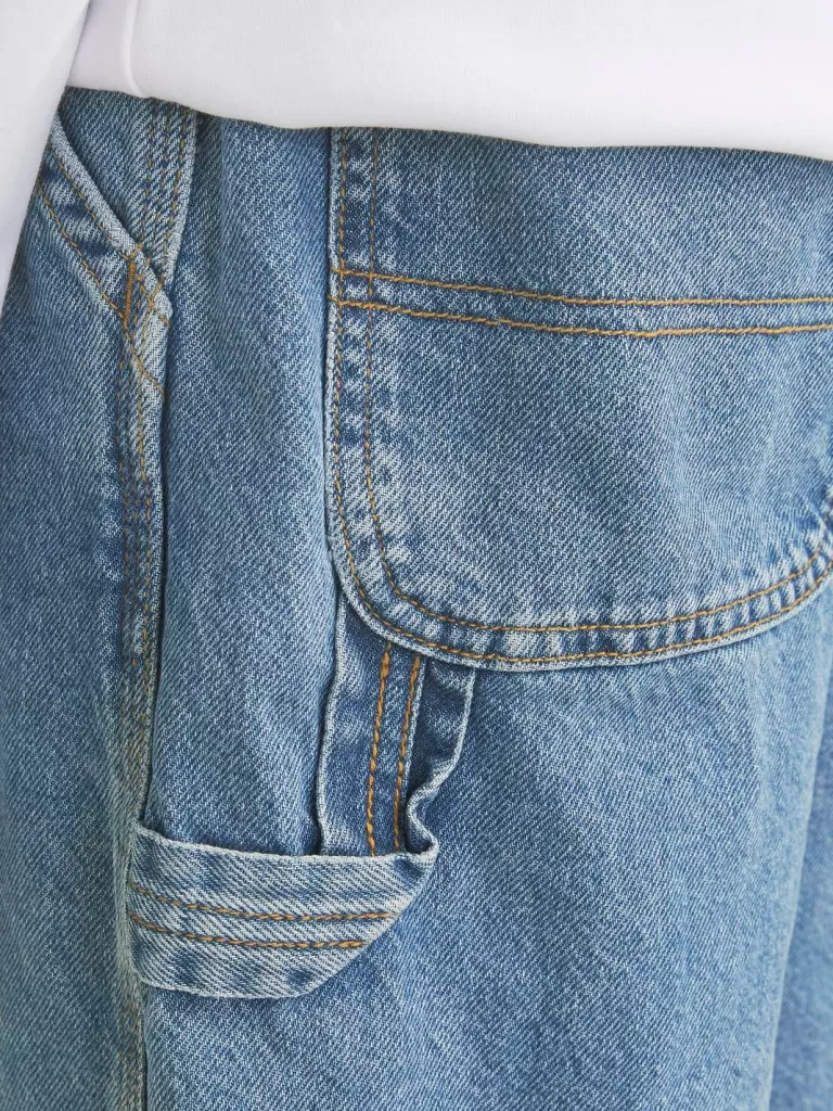 JACK & JONES Jeansy^JJIALEX JJCARPENTER SBD 841 LN JNR Jeansy o kroju baggy Junior Niebieski