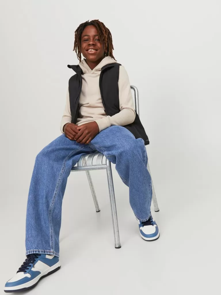 JACK & JONES Bestsellery | Jeansy^JJIALEX JJORIGINAL AKM 412 NOOS JNR Jeansy o kroju baggy Junior Niebieski
