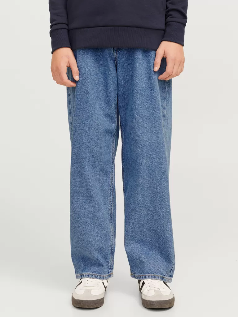 JACK & JONES Jeansy^JJIALEX JJORIGINAL SQ 042 JNR Jeansy o kroju baggy Junior Niebieski