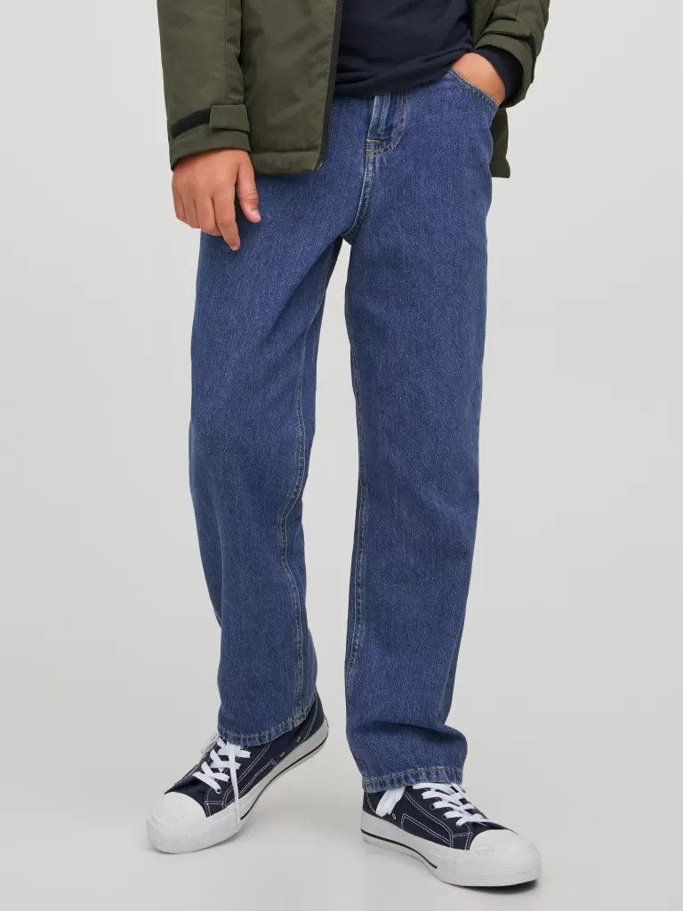 JACK & JONES Jeansy^JJIALEX JJORIGINAL SQ 043 JNR Jeansy o kroju baggy Junior Niebieski