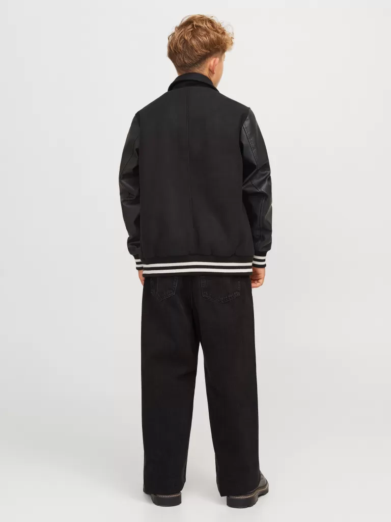 JACK & JONES Jeansy^JJIALEX JJORIGINAL SQ 041 JNR Jeansy o kroju baggy Junior Czarny