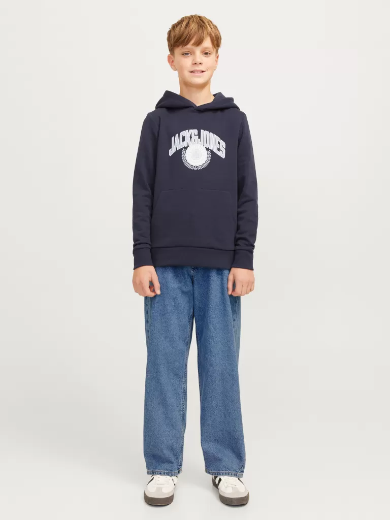 JACK & JONES Jeansy^JJIALEX JJORIGINAL SQ 042 JNR Jeansy o kroju baggy Junior Niebieski
