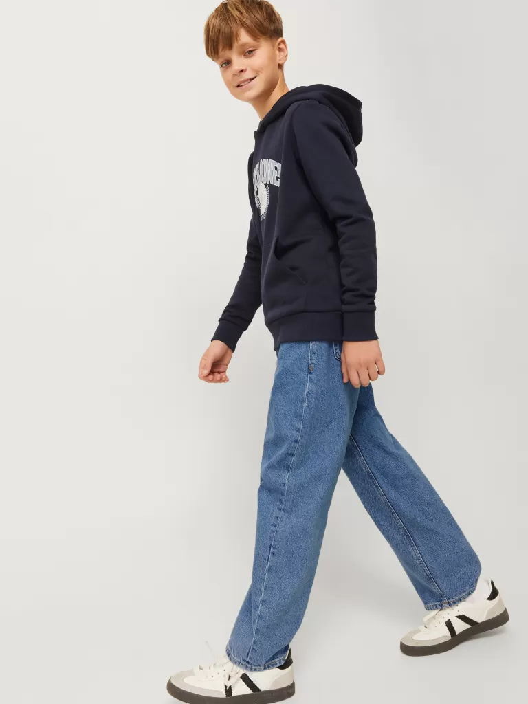 JACK & JONES Jeansy^JJIALEX JJORIGINAL SQ 042 JNR Jeansy o kroju baggy Junior Niebieski