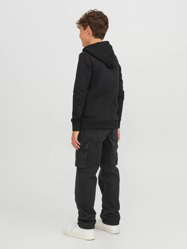 JACK & JONES Jeansy | Wyprzedaż^JJICHRIS JJCARGO MF 954 JNR Jeansy o swobodnym kroju Junior Czarny