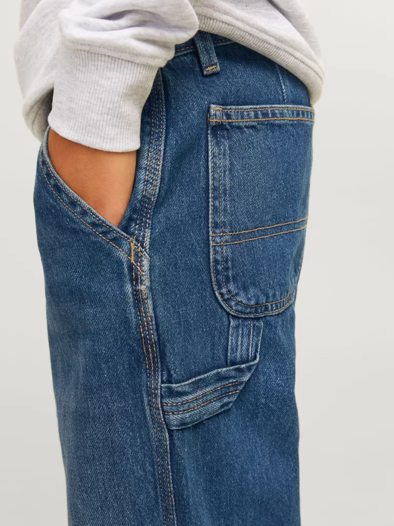 JACK & JONES Jeansy^JJICHRIS JJCARPENTER MF 993 LN JNR Jeansy o swobodnym kroju Junior Niebieski