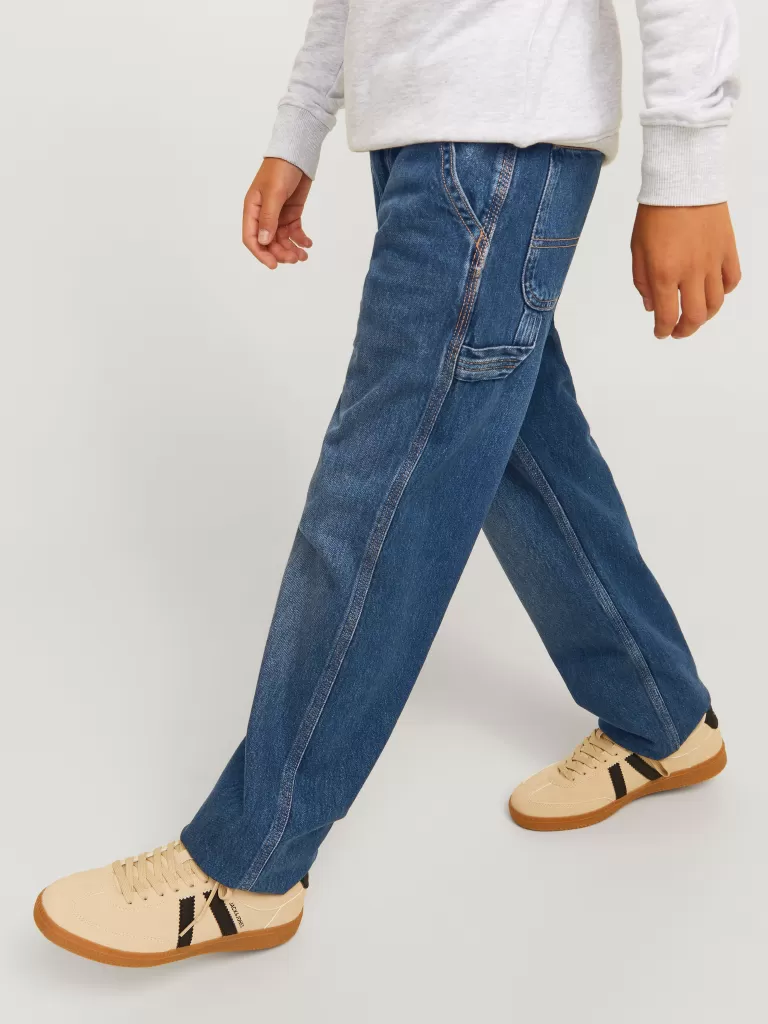 JACK & JONES Jeansy^JJICHRIS JJCARPENTER MF 993 LN JNR Jeansy o swobodnym kroju Junior Niebieski