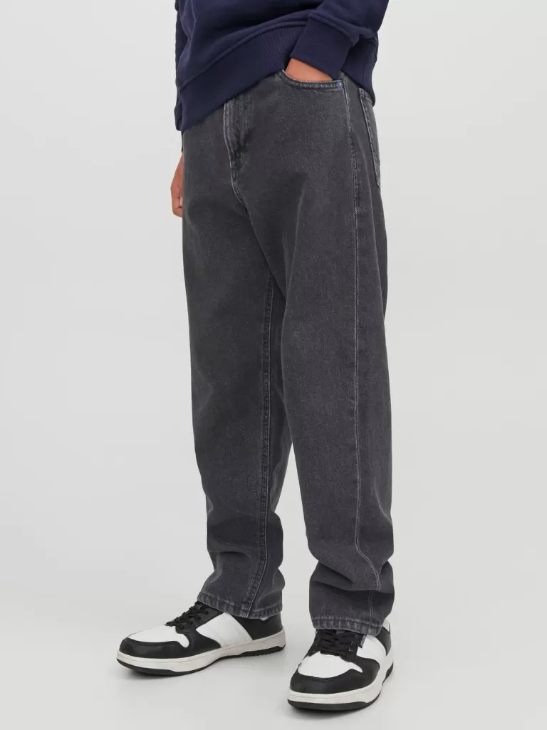 JACK & JONES Jeansy | Wyprzedaż^JJICHRIS JJIORIGINAL SQ 955 JNR Jeansy o swobodnym kroju Junior Czarny