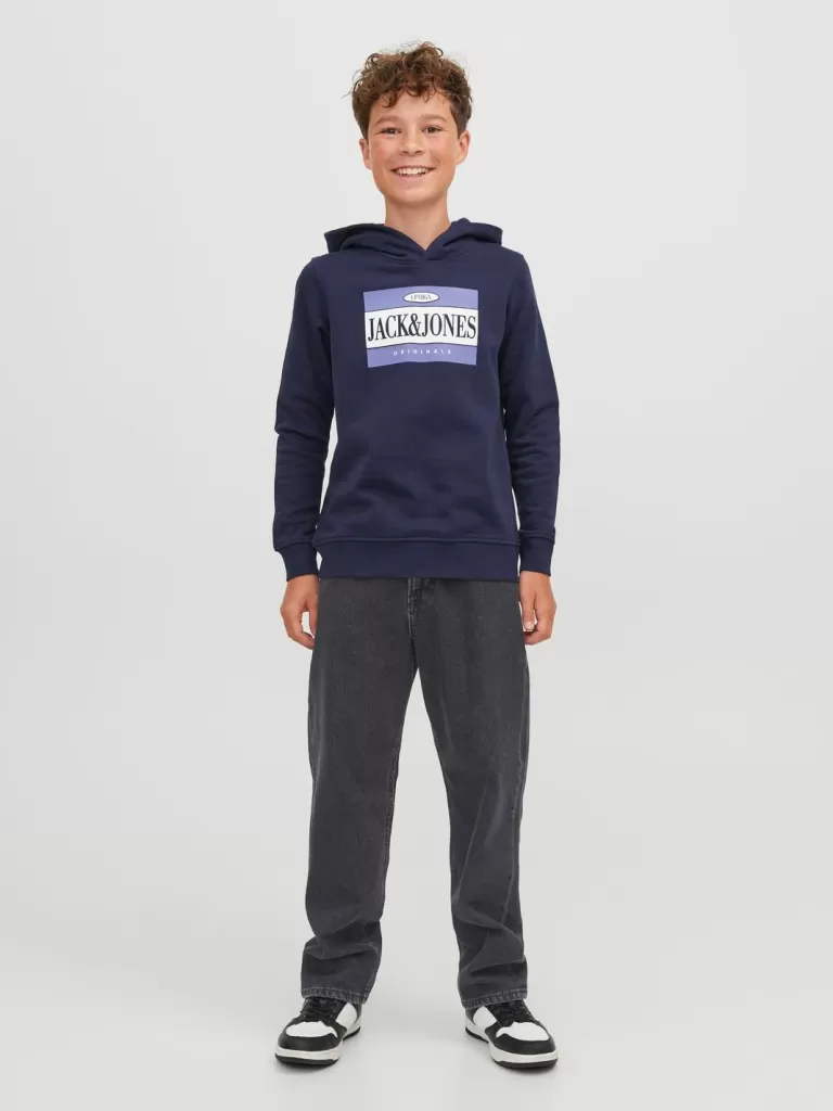 JACK & JONES Jeansy | Wyprzedaż^JJICHRIS JJIORIGINAL SQ 955 JNR Jeansy o swobodnym kroju Junior Czarny