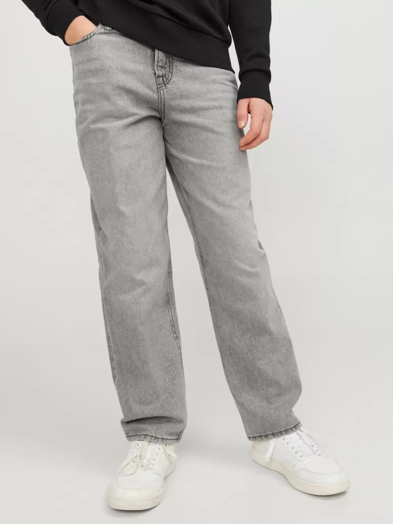 JACK & JONES Jeansy^JJICHRIS JJORIGINAL AKM 928 NOOS JNR Jeansy o swobodnym kroju Junior Szary