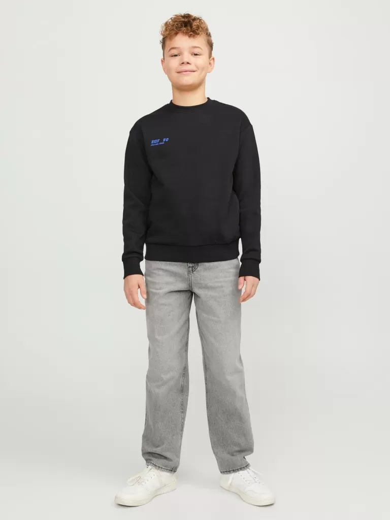 JACK & JONES Jeansy^JJICHRIS JJORIGINAL AKM 928 NOOS JNR Jeansy o swobodnym kroju Junior Szary
