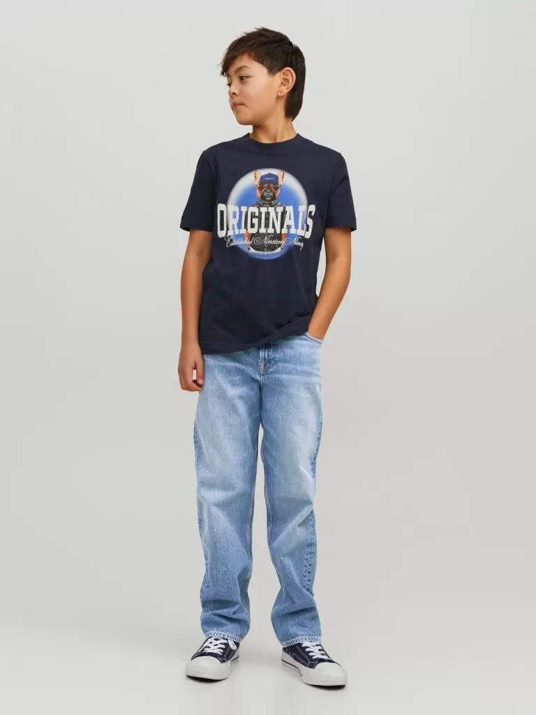 JACK & JONES Bestsellery | Jeansy^JJICHRIS JJORIGINAL AKM 920 NOOS JNR Jeansy o swobodnym kroju Junior Niebieski