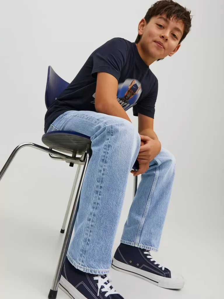 JACK & JONES Bestsellery | Jeansy^JJICHRIS JJORIGINAL AKM 920 NOOS JNR Jeansy o swobodnym kroju Junior Niebieski