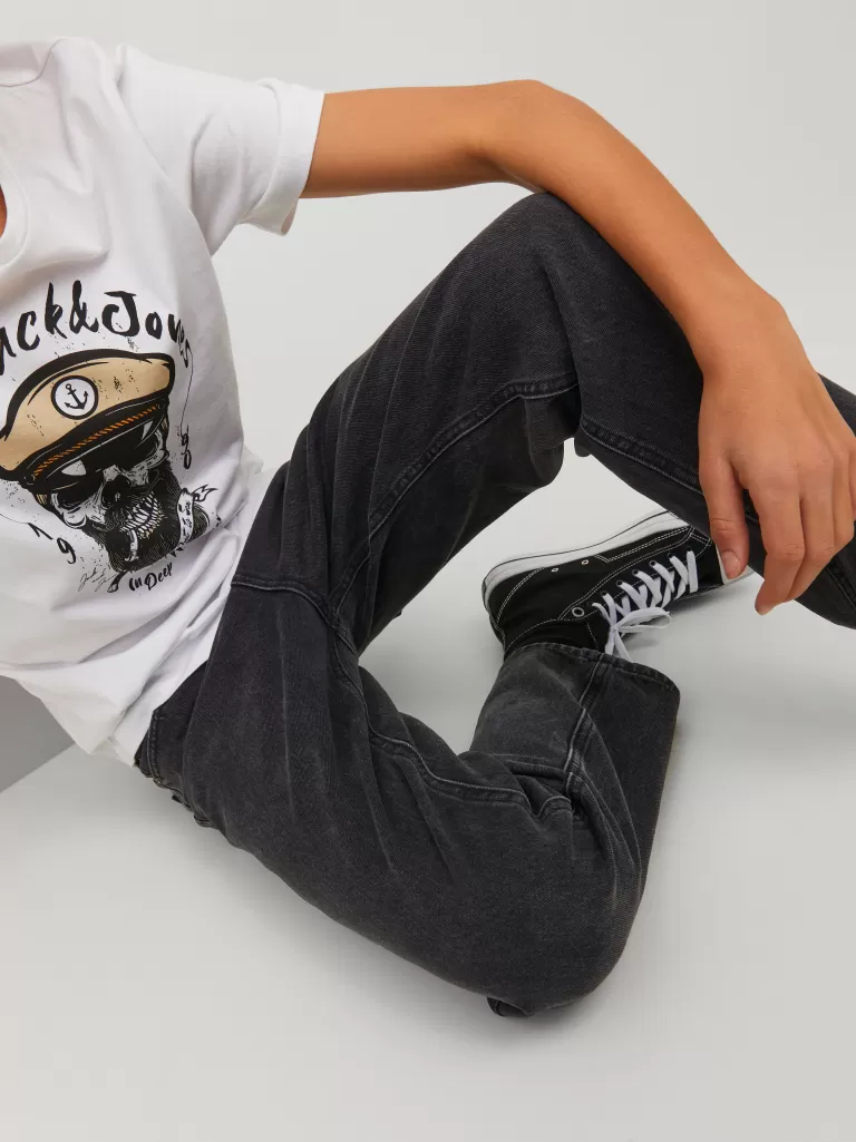 JACK & JONES Bestsellery | Jeansy^JJICHRIS JJORIGINAL AKM 823 NOOS JNR Jeansy o swobodnym kroju Junior Czarny