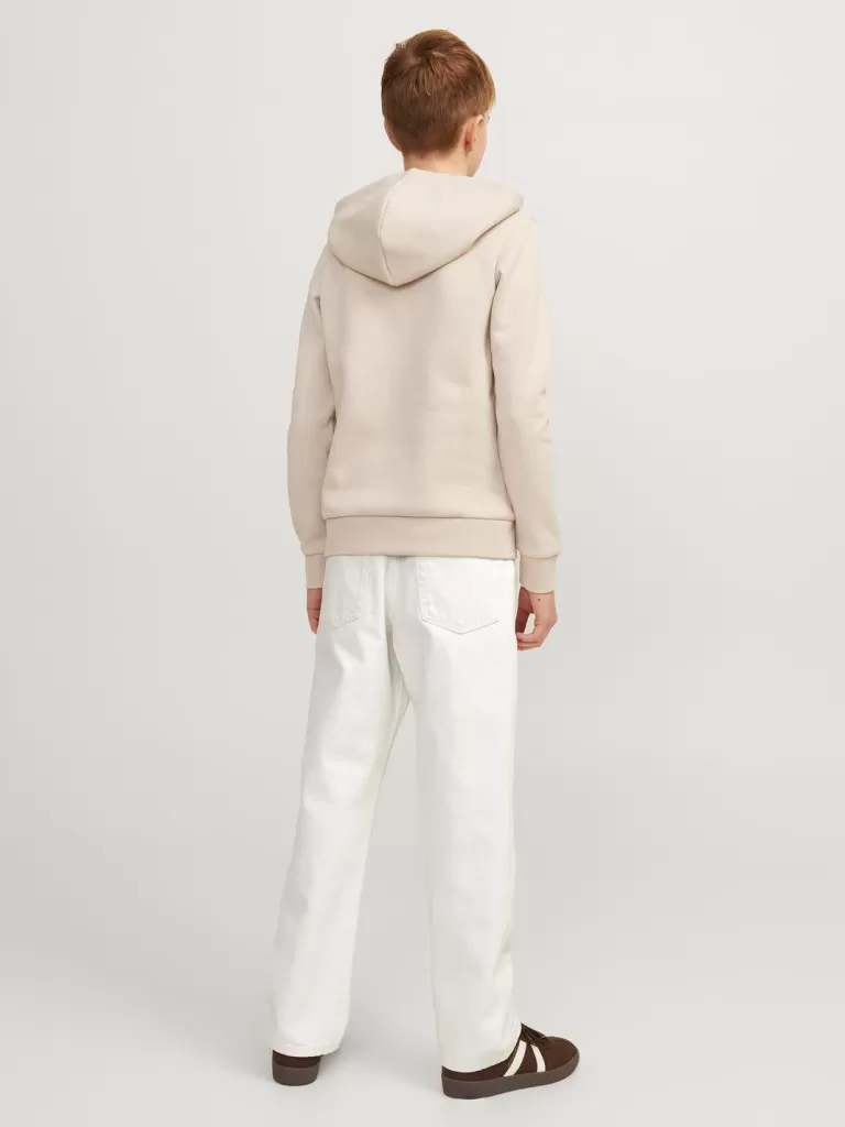 JACK & JONES Jeansy | Wyprzedaż^JJICHRIS JJORIGINAL MF 475 JNR Jeansy o swobodnym kroju Junior Biały