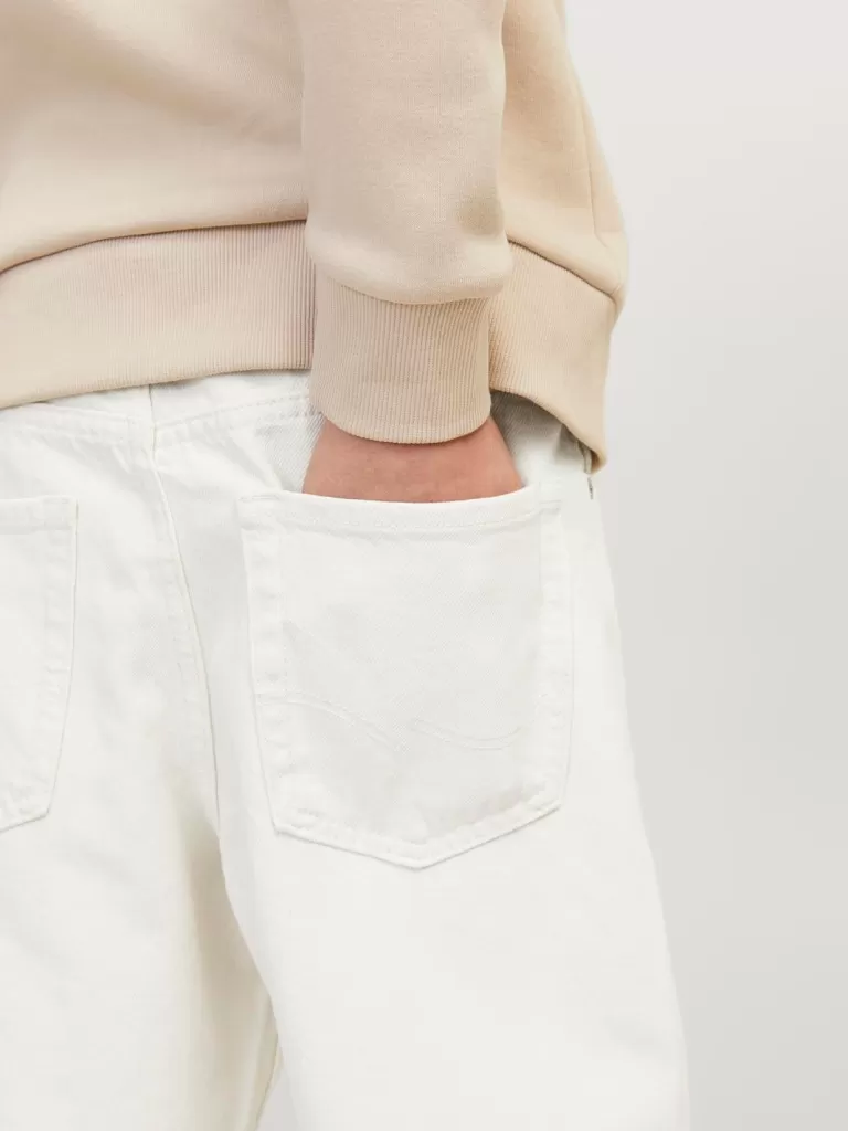 JACK & JONES Jeansy | Wyprzedaż^JJICHRIS JJORIGINAL MF 475 JNR Jeansy o swobodnym kroju Junior Biały