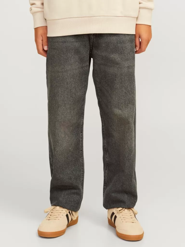 JACK & JONES Jeansy^JJICHRIS JJORIGINAL MF 045 SN JNR Jeansy o swobodnym kroju Junior Szary