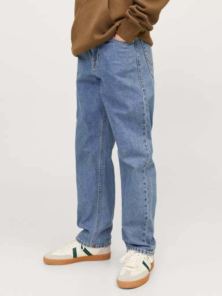 JACK & JONES Jeansy^JJICHRIS JJORIGINAL SQ 735 JNR Jeansy o swobodnym kroju Junior Niebieski