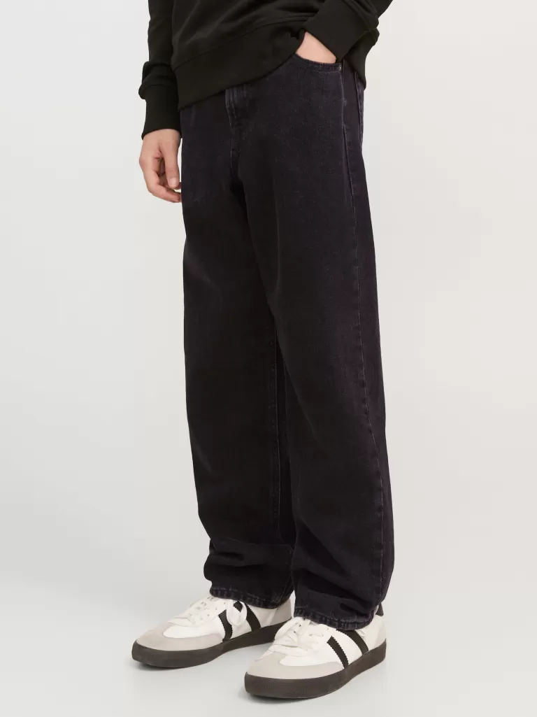 JACK & JONES Jeansy^JJICHRIS JJORIGINAL SQ 041 JNR Jeansy o swobodnym kroju Junior Czarny