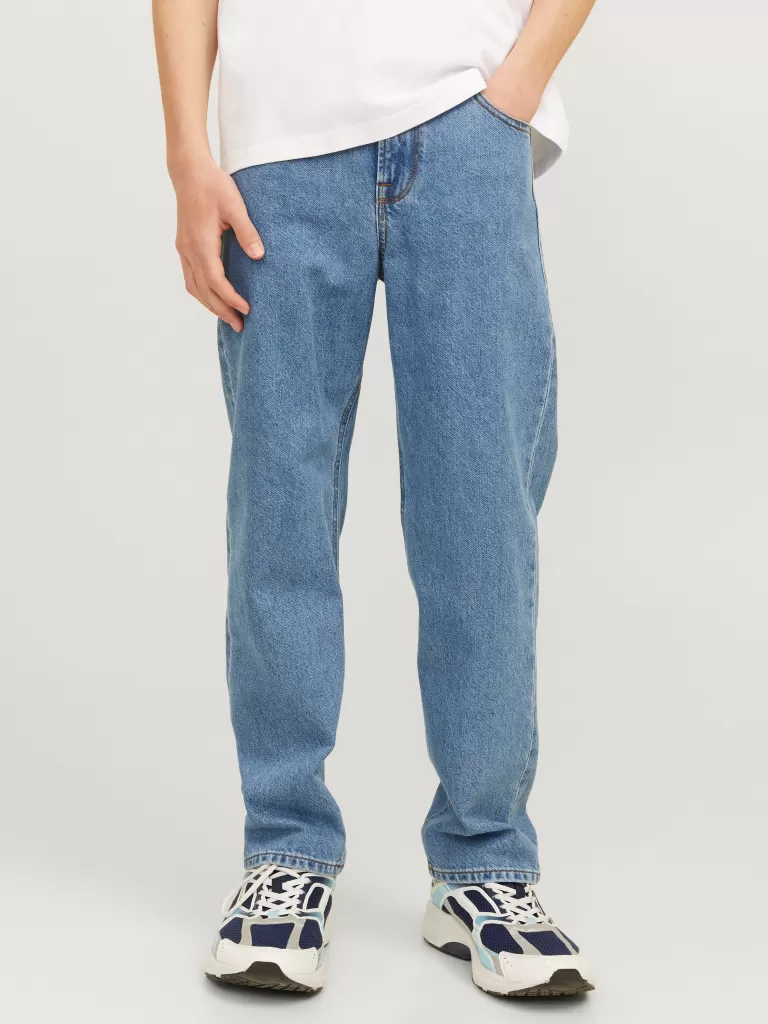 JACK & JONES Jeansy^JJICHRIS JJORIGINAL SQ 036 JNR Jeansy o swobodnym kroju Junior Niebieski