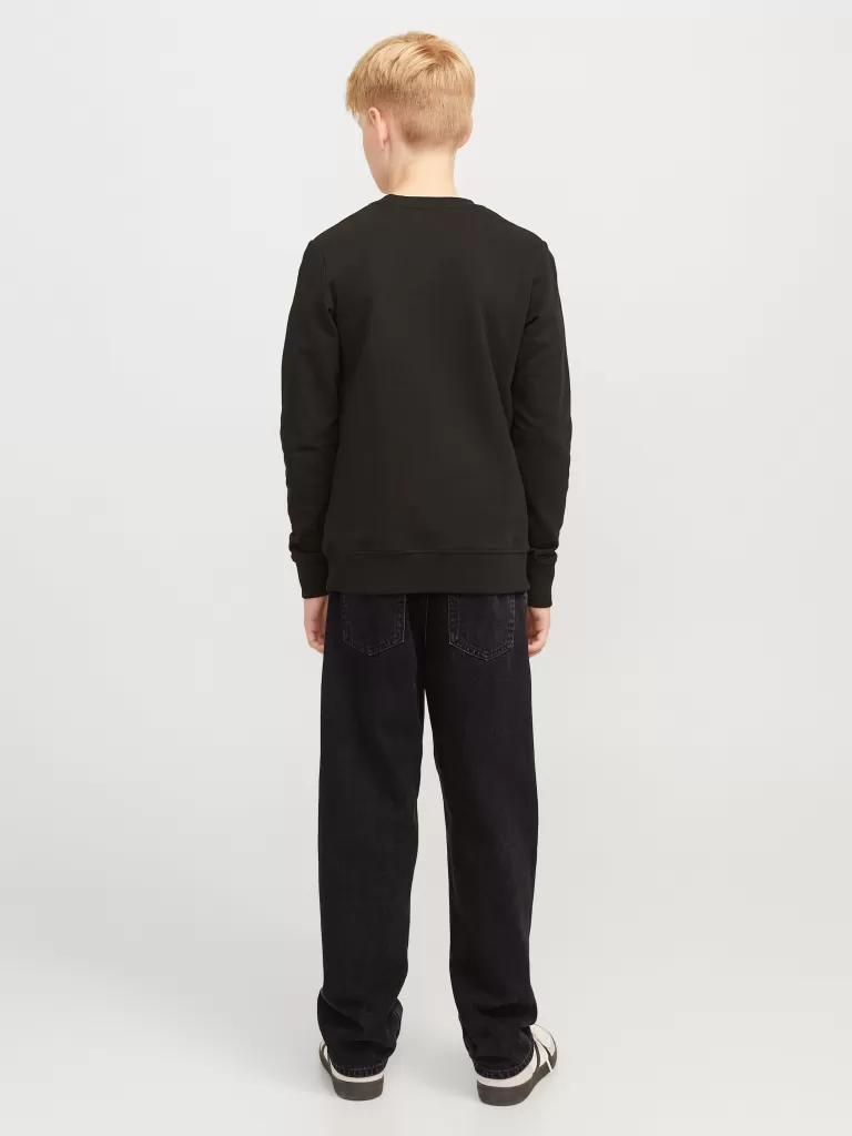 JACK & JONES Jeansy^JJICHRIS JJORIGINAL SQ 041 JNR Jeansy o swobodnym kroju Junior Czarny