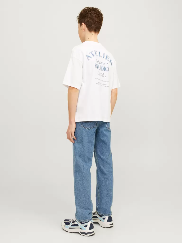 JACK & JONES Jeansy^JJICHRIS JJORIGINAL SQ 036 JNR Jeansy o swobodnym kroju Junior Niebieski