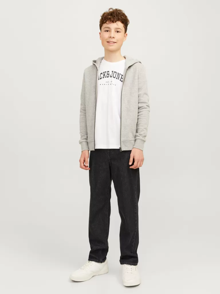 JACK & JONES Jeansy^JJICHRIS JJORIGINAL SQ 736 JNR Jeansy o swobodnym kroju Junior Czarny