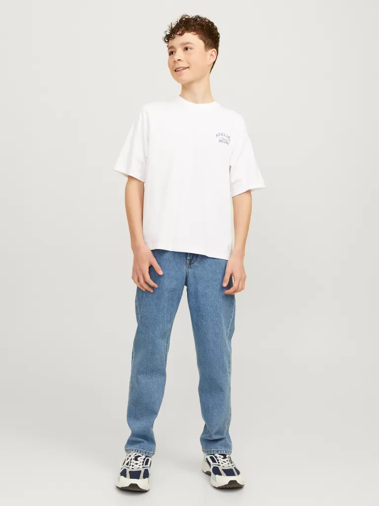 JACK & JONES Jeansy^JJICHRIS JJORIGINAL SQ 036 JNR Jeansy o swobodnym kroju Junior Niebieski
