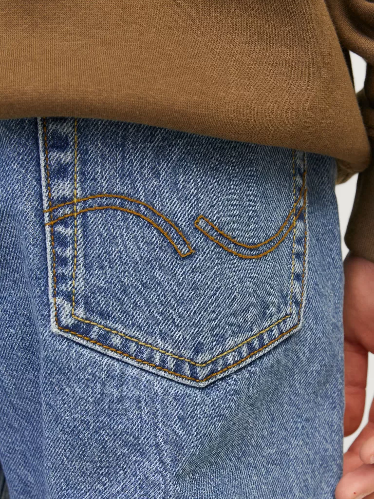 JACK & JONES Jeansy^JJICHRIS JJORIGINAL SQ 735 JNR Jeansy o swobodnym kroju Junior Niebieski