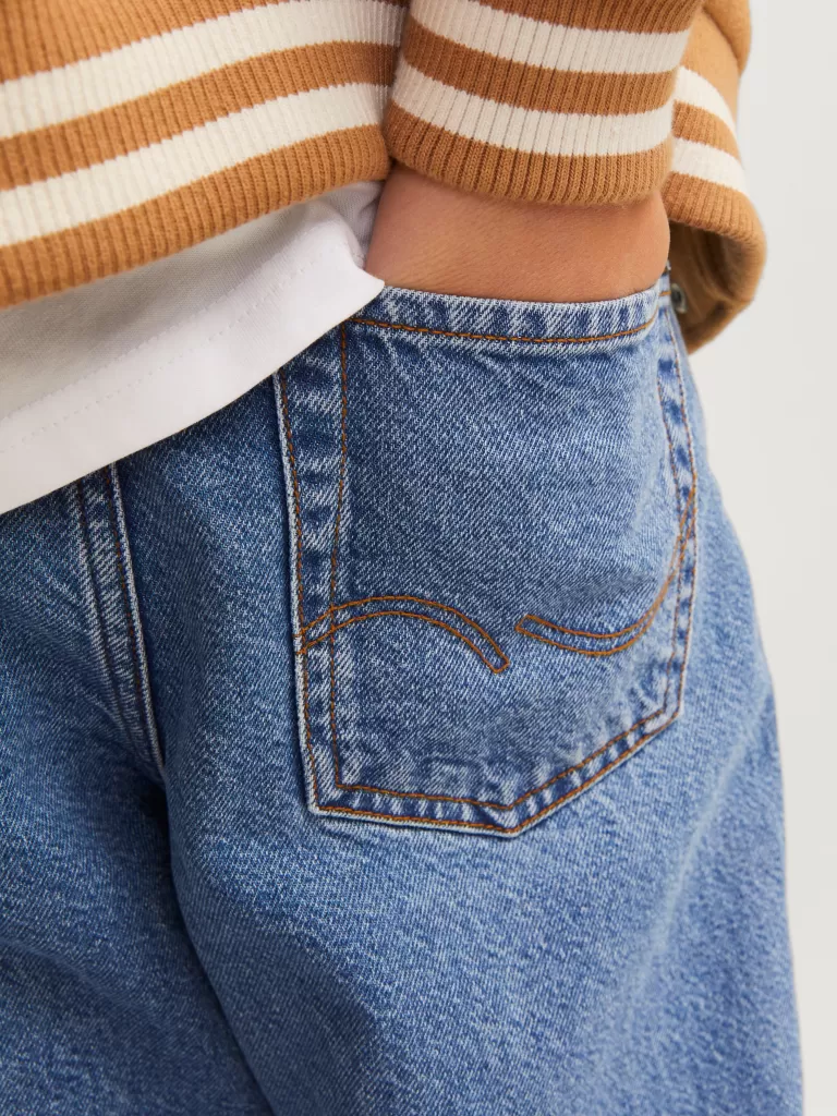 JACK & JONES Bestsellery | Jeansy^JJICHRIS JJORIGINAL SQ 042 JNR Jeansy o swobodnym kroju Junior Niebieski