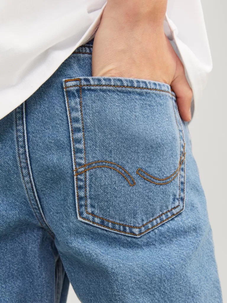 JACK & JONES Jeansy^JJICHRIS JJORIGINAL SQ 036 JNR Jeansy o swobodnym kroju Junior Niebieski