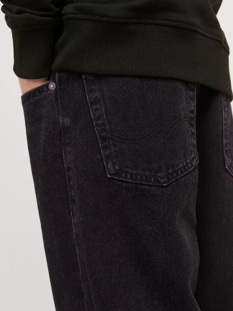 JACK & JONES Jeansy^JJICHRIS JJORIGINAL SQ 041 JNR Jeansy o swobodnym kroju Junior Czarny