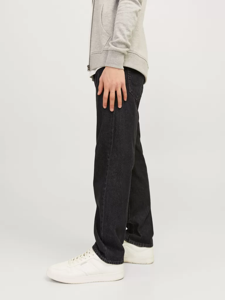 JACK & JONES Jeansy^JJICHRIS JJORIGINAL SQ 736 JNR Jeansy o swobodnym kroju Junior Czarny