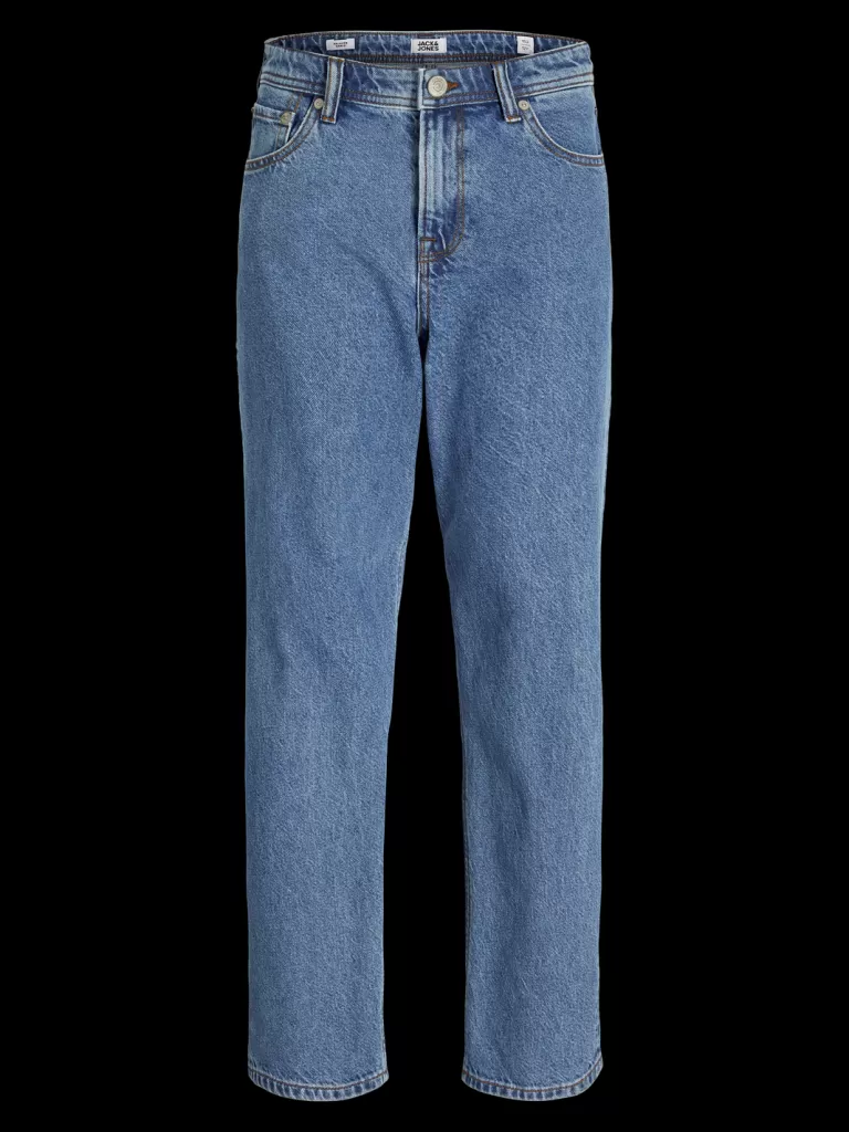 JACK & JONES Jeansy^JJICHRIS JJORIGINAL SQ 042 LN MNI Jeansy o swobodnym kroju Mini Niebieski