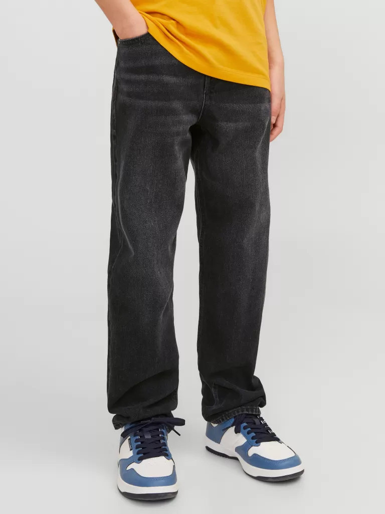 JACK & JONES Jeansy^JJICHRIS JJORIGINAL SQ 602 NOOS JNR Jeansy o swobodnym kroju Junior Czarny