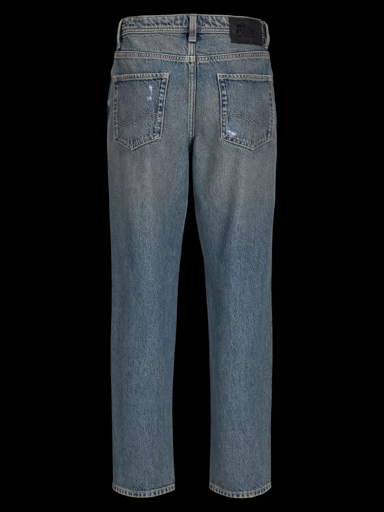 JACK & JONES Jeansy^JJICHRIS JJORIGINAL SQ 539 W.B JNR Jeansy o swobodnym kroju Junior Niebieski