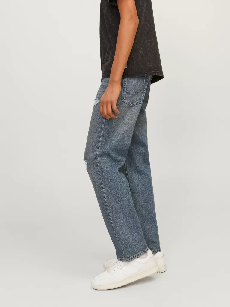 JACK & JONES Jeansy^JJICHRIS JJORIGINAL SQ 539 W.B JNR Jeansy o swobodnym kroju Junior Niebieski