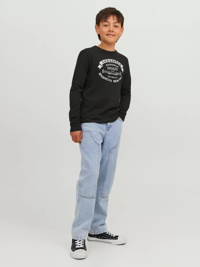 JACK & JONES Jeansy | Wyprzedaż^JJICHRIS JJPAINTER MF 491 JNR Jeansy o swobodnym kroju Junior Niebieski