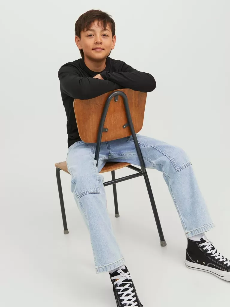 JACK & JONES Jeansy | Wyprzedaż^JJICHRIS JJPAINTER MF 491 JNR Jeansy o swobodnym kroju Junior Niebieski