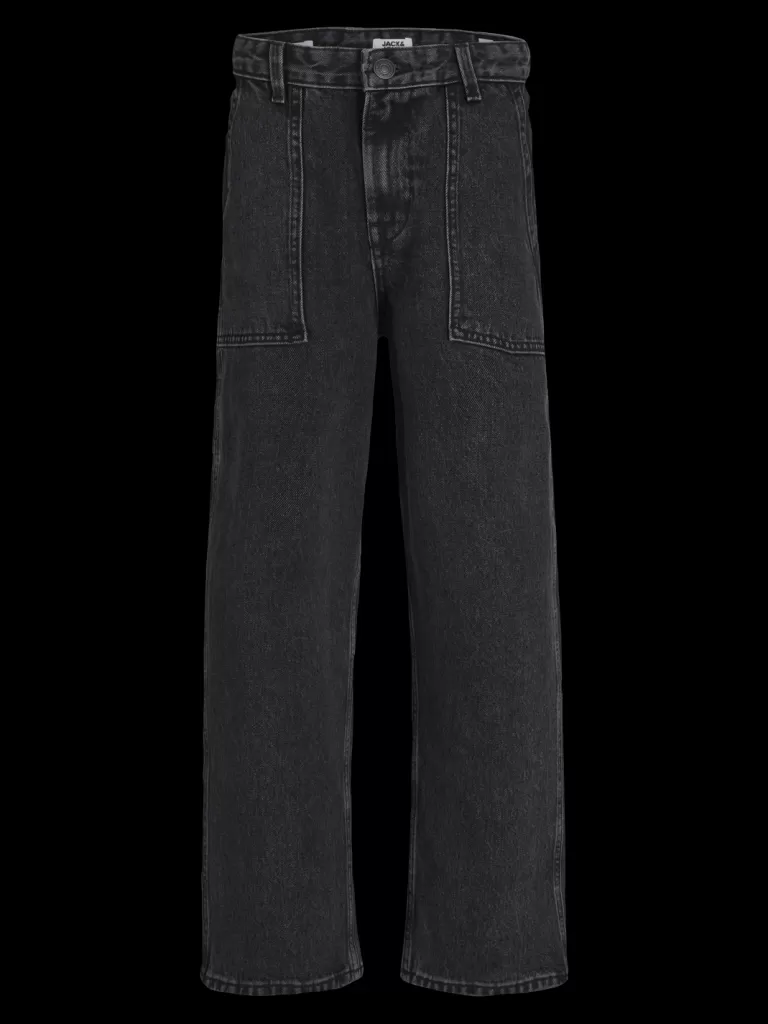 JACK & JONES Jeansy | Wyprzedaż^JJICHRIS JJUTILITY MF 823 JNR Jeansy o swobodnym kroju Junior Czarny