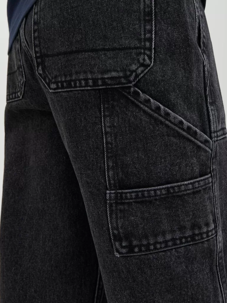 JACK & JONES Jeansy | Wyprzedaż^JJICHRIS JJUTILITY MF 823 JNR Jeansy o swobodnym kroju Junior Czarny