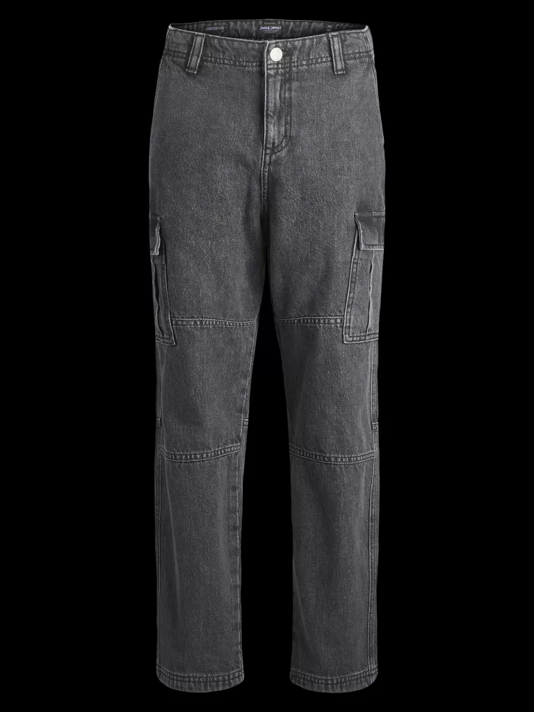 JACK & JONES Jeansy | Wyprzedaż^JJICHRIS JJWADE CARGO MF 348 JNR Jeansy o swobodnym kroju Junior Czarny