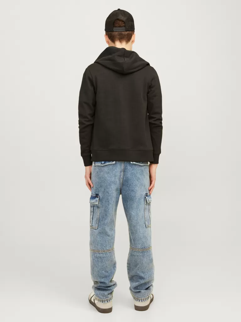 JACK & JONES Jeansy^JJICHRIS JJWADE CARGO MF 148 SN JNR Jeansy o swobodnym kroju Junior Niebieski