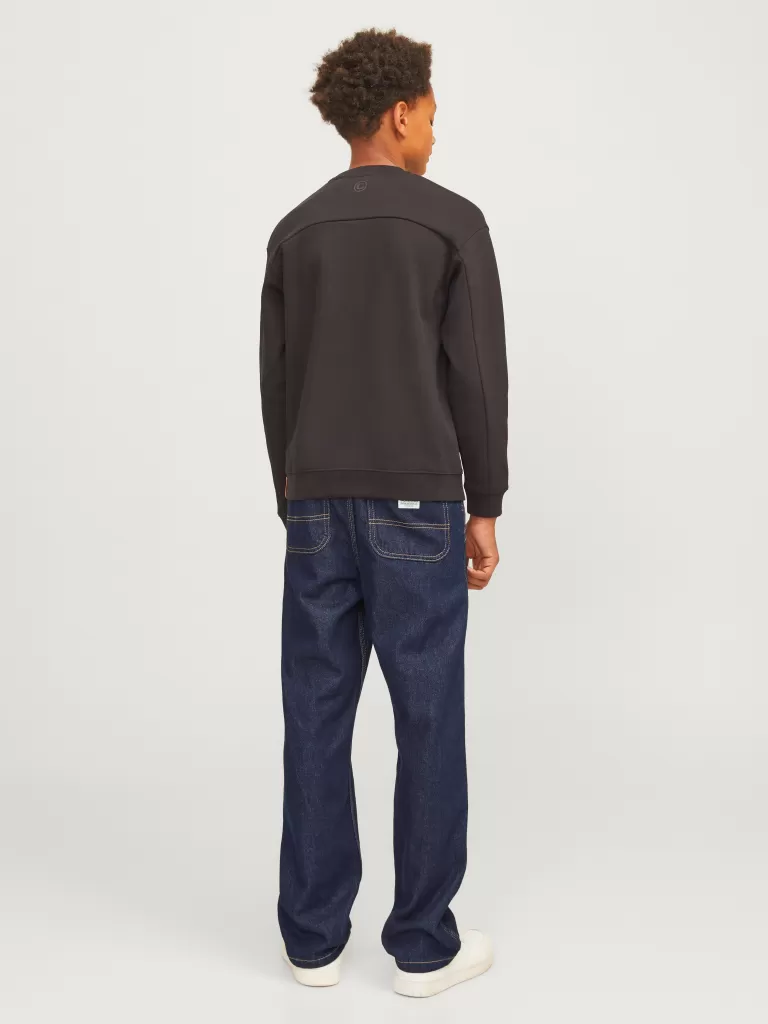 JACK & JONES Jeansy^JJICHRIS JJWORKER MF 043 JNR Jeansy o swobodnym kroju Junior Niebieski
