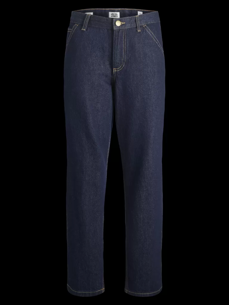 JACK & JONES Jeansy^JJICHRIS JJWORKER MF 043 JNR Jeansy o swobodnym kroju Junior Niebieski